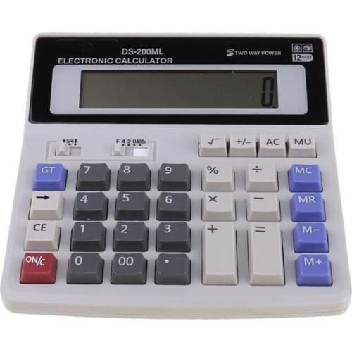 Standard Standard Function Scientific Electronics Desktop Calculators, Dual Power, Big Button 12 Digit Large LCD Display, for