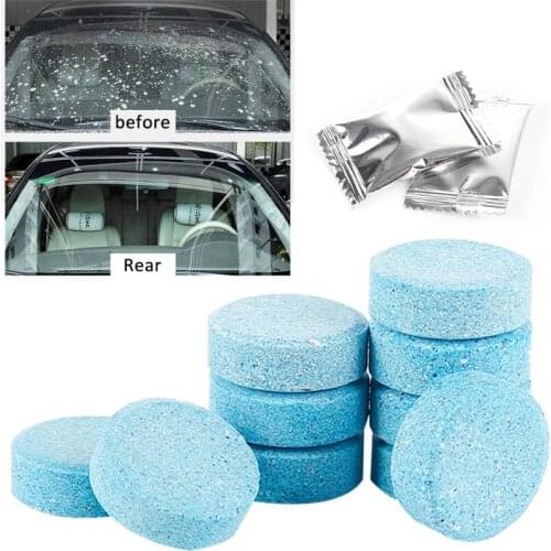 20pcs Car Windshield Wiper Glass Car Washer Auto Solid Window Cleaner Effervescent Tablets Car Accessories