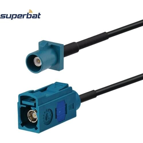 Superbat Wireless Fakra "Z" Jack to Fakra "Z" Plug Straight RG174 RF Pigtal Cable 5.2M for GPS DAB Aerials Adaptor