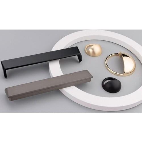 Tatami Hidden Door Pull Furniture Cabinet Drawer Handle Sliding Door Kitchen Cupboard Wardrobe Dresser Hardware House Gold Knob