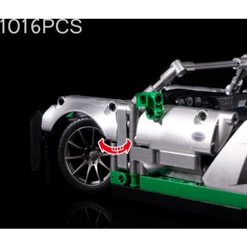 Technical app rc vehicle build block 2.4ghz radio remote control germany brand super sport car pink pors racing model toys brick