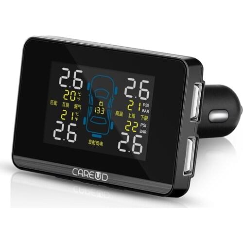 Universal Car TPMS Tire Pressure Monitor System External Sensor With External Sensor Car Tire Temperature & Pressure Monitor