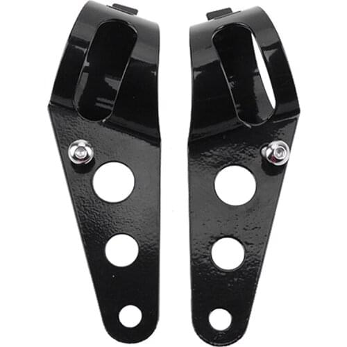 28Mm-4m Universal Motorcycle Headlight Mount Brackets Fork Ear Chopper Head Light Lamp Holder Adjust Motor Fork Mount Black