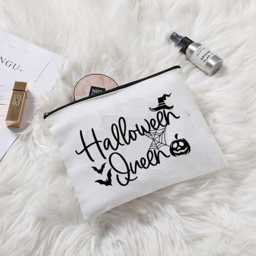 Witch pumpkin bat Halloween queen Cosmetic bag Halloween Holiday party decoration supplies gift