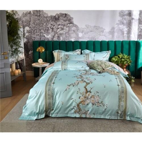 Vibrant Tree Branch Blossom Duvet Cover Premium 1000TC Egyptian Cotton Bedding set Bed Sheet Pillowcases Queen King size 4Pcs