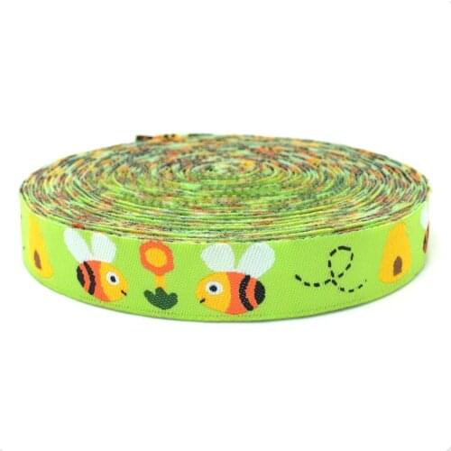 Zakka handmade accessories laciness ribbon woven Jacquard Ribbon with Funky Flying Bees 5/8" 16mm 10yards/lot KTZD15100202
