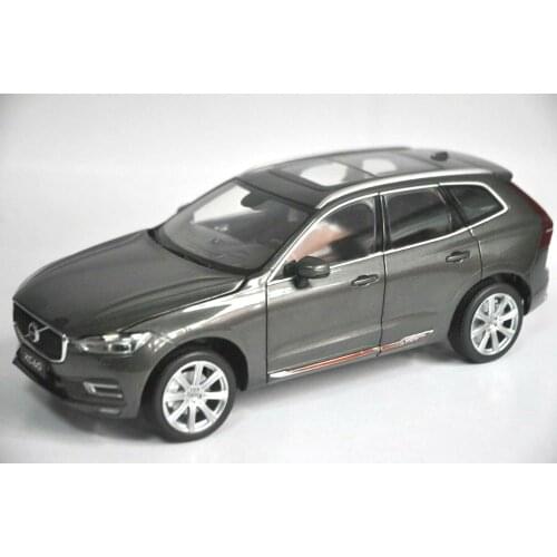 1:18 Diecast Model for Volvo XC60 XC 2018 Gray SUV Alloy Toy Car Miniature Collection Gifts XC 60