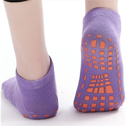 2Pcs Unisex Socks Silicone Non-slip Sports Trampoline Gym Anti Skid Fitness Socks Home Floor Cotton Harajuku Socks Christmas Gif