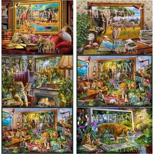 5D Diamond Embroidery animals fantasy cat bird tiger duck Diy Diamond Painting Diamond Mosaic full square/ round drill