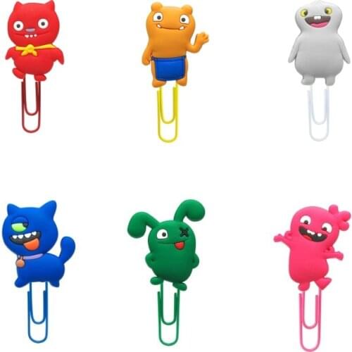 8pcs Lovely Dolls Bookmarks for Kids Cartoon Book Mark Paper Clips Page Holder for School Teacher Office Supply Kids Xmas Gift