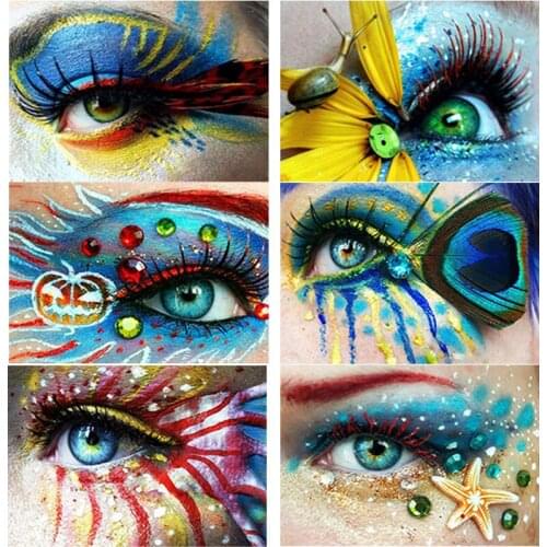 5D DIY Diamond Painting Full Square Round Drill Abstract Eyes Diamond Embroidery Landscape Cross Stitch Home Decor Manual Gift