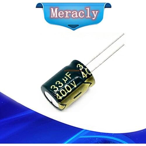 2pcs/lot 33UF high frequency low impedance 400V 33UF aluminum electrolytic capacitor size 13*18 T28 400V33UF 20
