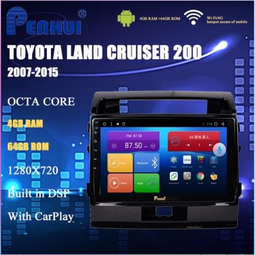 Car DVD for Toyota Land Cruiser 200 (2007-2015) Car Radio Multimedia Video Player Navigation GPS Android 10.0 double din 5.0