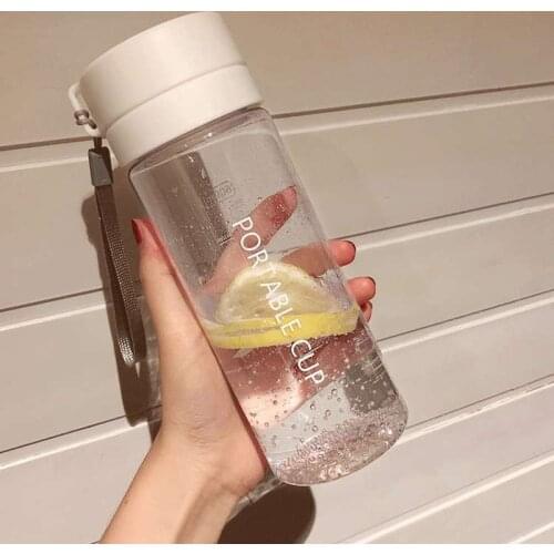 New Plastic Bottle for Water Sports 800ml Portable Rope Kids Drink Outdoor Leak-proof Seal Climbing Water Bottles Drinkware Cup