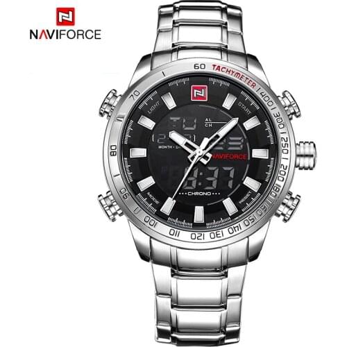 NAVIFORCE Mens Quartz Analog Watch Luxury Fashion Sport Wristwatch Waterproof Stainless Male Watches Clock Relogio Masculino