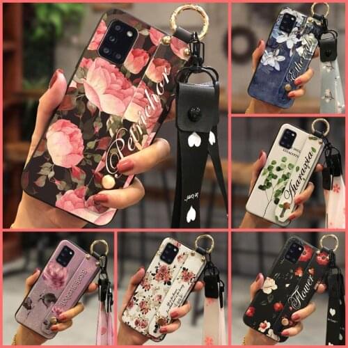 For Girls Wristband Phone Case For Samsung Galaxy A31/SM-A315 Dirt-resistant Kickstand Phone Holder