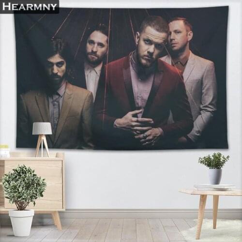Custom Imagine Dragons Wall Tapestry Home Decoration Wall Carpet Rectangular Modern Printing Fabric Yoga Mat Blanket Tapestry
