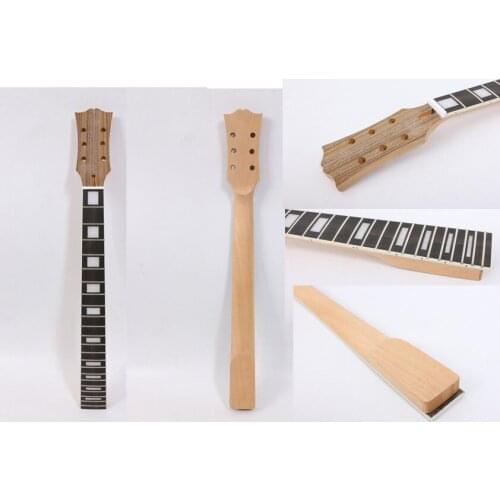 Ebony fingerboard Guitar Neck 22Fret 24.75 Inch Electric Guitar Project unfinished#L