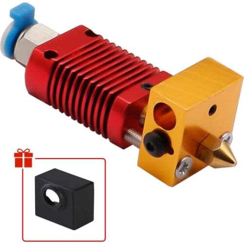 Ender 3 CR10 Hotend/CR10S J-head Hotend+Silicone Sock MK8 Extrude 3D Printer Parts for CR10 Heatsink Aluminum Block MK8 Nozzle