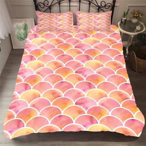 Bedding Set 3D Printed Duvet Cover Bed Set Sea Mermaid Home Textiles for Adults Lifelike Bedclothes with Pillowcase #MRY31