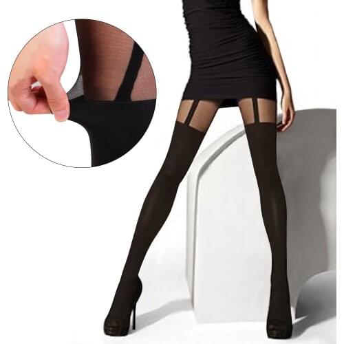 Hot Sell Black Tights Fashion Pantyhose Trendy Patchwork Women Slim Cotton Blended Sheer Party Stockings Valentines Day gift