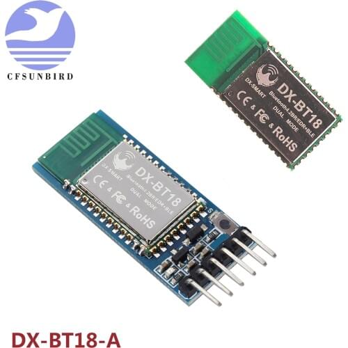 1pcs DX-BT18 Bluetooth dual mode module SPP2.0+BLE4.0 serial port transparent compatible HC-05 06 slave mode