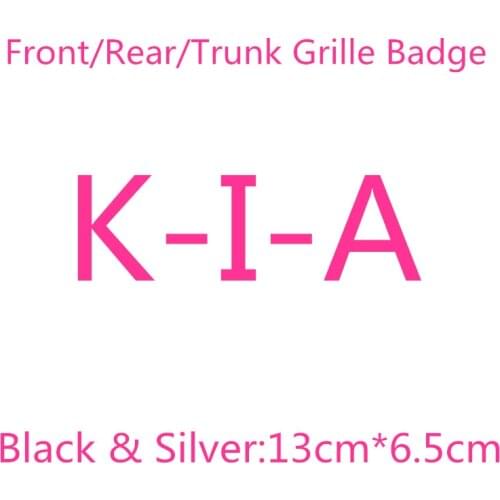 For K-IA Logo Stinger Seltos Optima K3 KX3 K5 RIO Sorento SKY Car Front Rear Trunk Grille Emblem Bonnet Hood Sticker Accessories