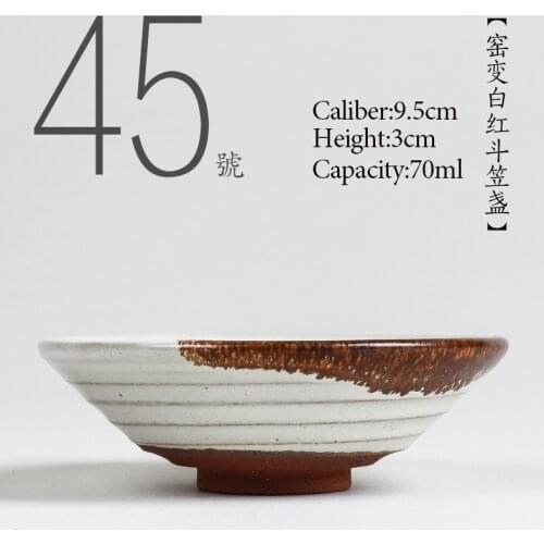 NO.045 Chinese high quality Ceramic tea cup 70ml Kung fu tea set porcelain Japanese Style Handmade painted teacup Small tea bowl