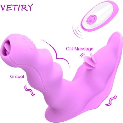 Wearable Dildo Tongue for Women Tongue Licking Vibrator Remote Control Female Orgasm Masturbator Panties Vibrators Sex Toys