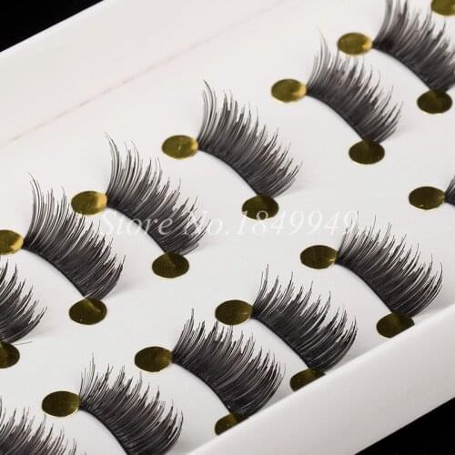 Dense Crisscross Messy Makeup False Eyelashes 10 Pairs1 Box Pure Handmade Soft Cotton Stalk Fake Eyelashes Stage Lshes