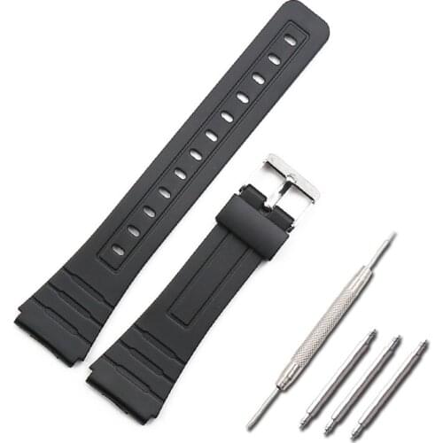 Resin strap mens watch accessories pin buckle sports waterproof tape for Casio MQ-24 58 104 71 MW-59 bracelet female watch band