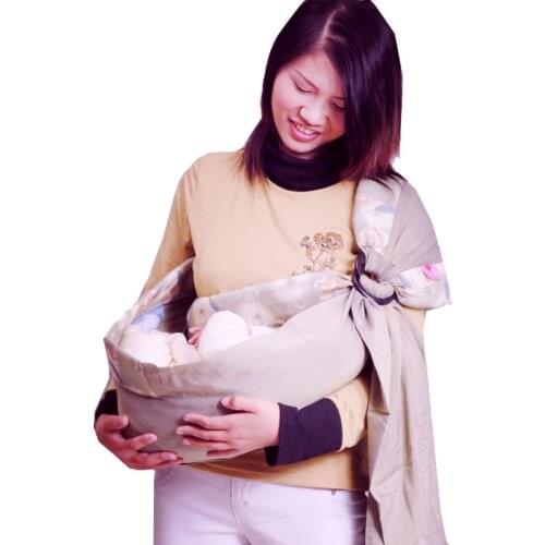 Baby Ring Sling Carrier Cotton Breathable Line Fabric Baby Wrap For Infant Newborn Kids & Toddlers Soft Sling Baby Carry