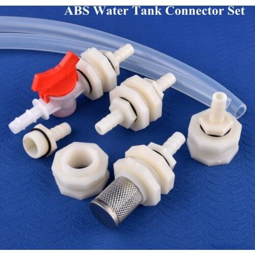 G1/2 To 10mm ABS Water Tank Connector Aquarium Tank Joint Watering Irrigation POM Valve Garden Water Silicone Hose Filter Joint