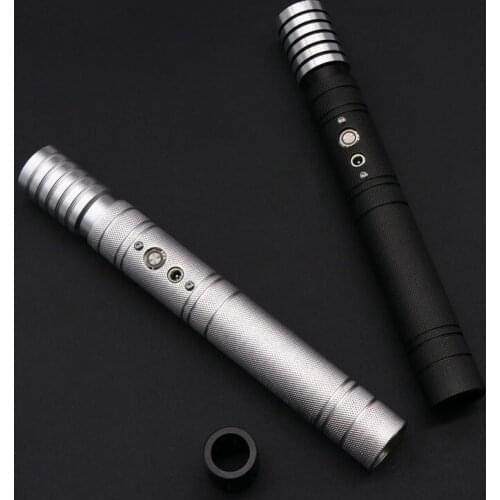 DouLing Lightsaber RGB 11 Color Changing Metal Black Silver Handle PC Blade Heavy Duel 3Sets Sound Metal Sword Luminous Toys