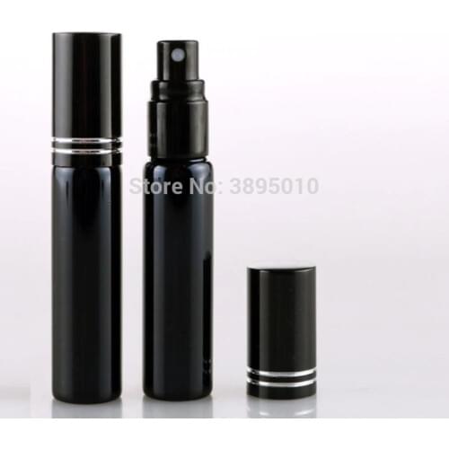 10ml black glass bottle with sprayer perfume bottles 10cc Essential Oil roll ball bottle F439