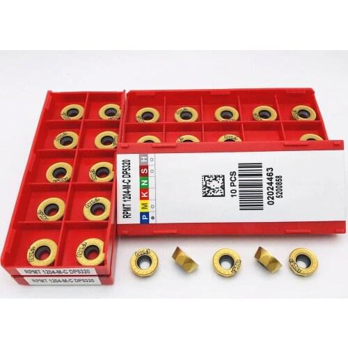 100PCS RPMT1204 M C DP5320 high quality internal round carbide insert RPMT 1204CNC metal turning insert lathe tool parts RPMT
