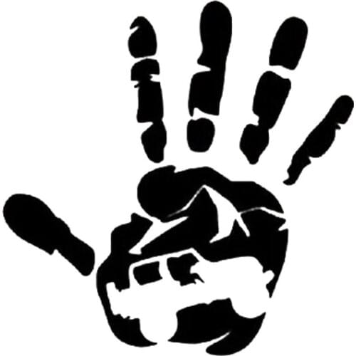 16*15.8cm Mountain Hand Vinyl Sticker Decal Funny Car Window Bumper Novelty JDM Drift car stickers and decals funny