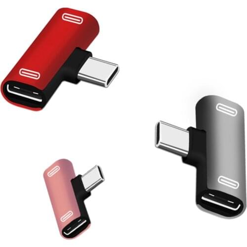 2 in 1 High Quality Type C Earphone Audio Cable Adapter Type-C to Type-C Earphone Microphone Headset Audio Adapter