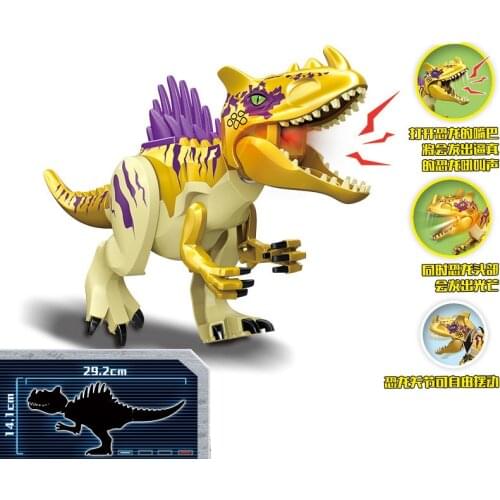 2021 Jurassic Jungle Dinosaur Forest Animal World Zoo Dragon Action Figure DIY Model Building Blocks Bricks Toys Gifts