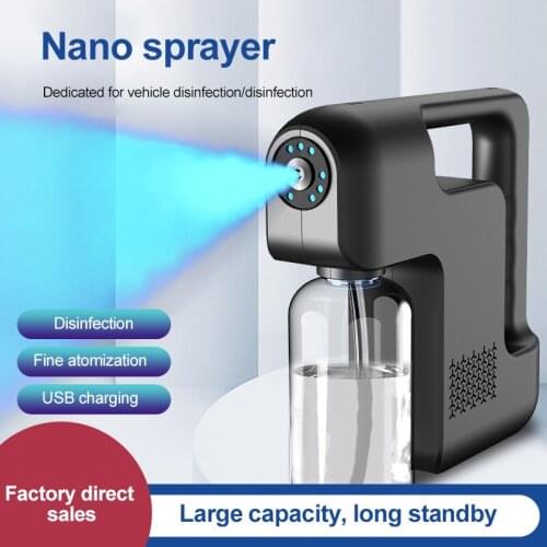 480 ML Wireless Electric Sanitizer Sprayer Disinfects Blue Light Nano Steam Spray Gun Sterilizing Nano Spray Gun For Home Office