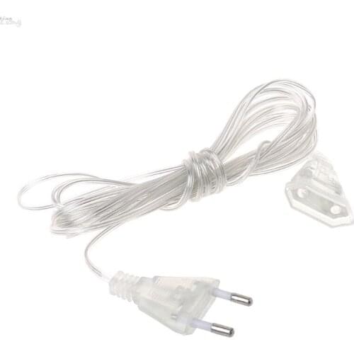 5m Power Extension Cable Extender Wire For LED String Light Christmas Lights EU Plug