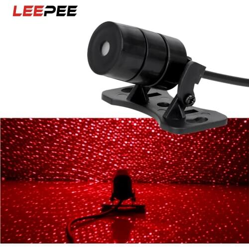 LEEPEE Car Atmosphere Ambient Star Light Voice Control Car Roof Light Starry Projection DJ Music Sound Lamp Decorative Light