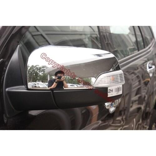 ABS Chrome Car Accessories Side Mirror Cover Trim Rear View Cap Overlay Molding Garnish For Ford Everest 2016 2017