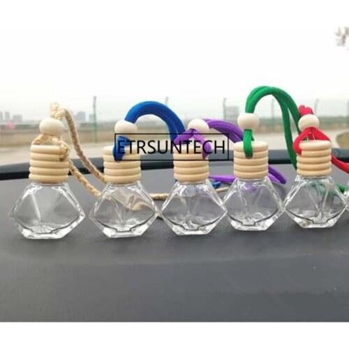 Car Perfume Bottle Hanging Glass Bottle Perfume Pendant For Essential Oils Car-styling Crystal Glass bottle F1792