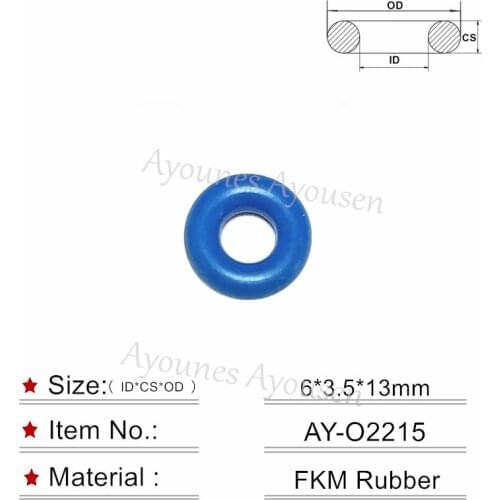 Free shipping 100pieces rubber oring seals 6*3.5mm for GDI fuel injector repair kits /rebuild kits (AY-O2215)