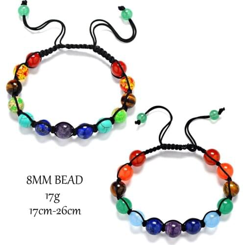 High Quality CHAKRA bracelets 13pcs natural stone beads seven chakras yoga energy bracelet 100pcs/lot by dhl free