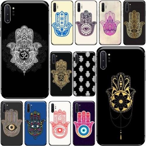 Hamsa Hand of Fatima Phone Case For Samsung Galaxy S8 S9 S10 Plus S10E Note 3 4 5 6 7 8 9 10 Pro Lite cover