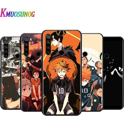 Bright Black Cover Hot Anime Volleyball Haikyuu For Xiaomi Redmi Note 9 9S Max 8T 8 7 6 5 Pro 5A 4X 4 Soft Phone Case