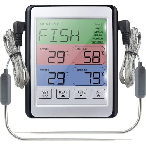 Digital Kitchen Thermometer -30-300 For Food BBQ Turkey Electronic Timer Thermometer 2 Probe Meat Drink Thermometer Kitchen Tool