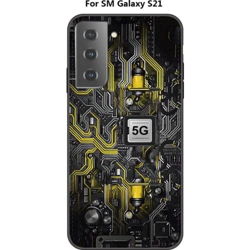 Imitation Leather Cover Color Case For Samsung Galaxy S21 Case Camera Protection Antifall Shockproof Cool Cover For Samsung S21